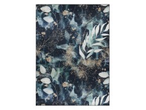 Kusový koberec ANDRE Leaves 1336modrá | modrá