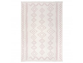 Kusový koberec Deuce Edie Recycled Rug Pink | bílá, růžová