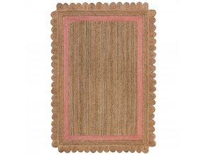 Kusový koberec Grace Jute Natural/Pink | béžová