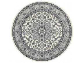 Kruhový koberec Mirkan 104107 Cream/Grey | šedá