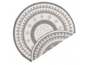 Kusový koberec Twin Supreme 103413 Jamaica grey creme kruh | šedá