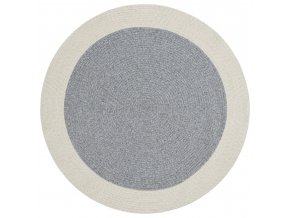 Kusový koberec Braided 105555 Grey Creme kruh | šedá
