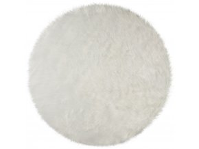 Kusový koberec Faux Fur Sheepskin Ivory kruh