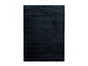 Chlupatý kusový koberec Brilliant Shaggy 4200 Black | Černá