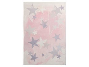 Dětský kusový koberec Stars 410 pink | Růžová