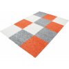 Chlupatý kusový koberec Life Shaggy 1501 oranžový (Typ 80x250 cm)