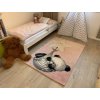 Dětský kusový koberec Kiddo Medvídek A1083 Pink | růžová