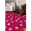 Dětský metrážový koberec SOVIČKA 5281 - šíře 4 m Růžový