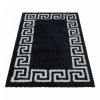 Moderní kusový koberec Hera Shaggy 3301 anthrazit | Černá