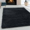 Chlupatý kusový koberec Fluffy Shaggy 3500 anthrazit | Černá