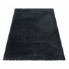 Chlupatý kusový koberec Fluffy Shaggy 3500 anthrazit | Černá