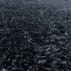 Chlupatý kusový koberec Fluffy Shaggy 3500 anthrazit kruh | Černá