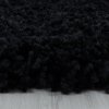 Chlupatý kusový koberec Sydney Shaggy 3000 black kruh | Černá