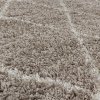 Chlupatý kusový koberec Alvor Shaggy 3401 beige kruh | Béžová