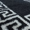 Moderní kusový koberec Hera Shaggy 3301 anthrazit kruh | Černá