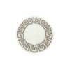 Moderní kusový koberec Hera Shaggy 3301 beige kruh | Bílá