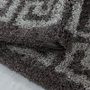 Moderní kusový koberec Hera Shaggy 3301 taupe kruh | Hnědá