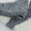 Moderní kusový koberec Tango Shaggy 3101 grey kruh | Vícebarevná