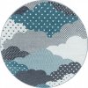 Dětský kusový koberec Bambi 820 blue kruh | Vícebarevná