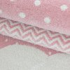 Dětský kusový koberec Bambi 820 pink kruh | Vícebarevná