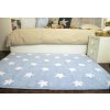 Bio koberec kusový, ručně tkaný Stars Blue-White | Modrá