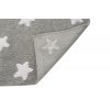 Bio koberec kusový, ručně tkaný Stars Grey-White | Šedá