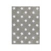 Bio koberec kusový, ručně tkaný Stars Grey-White | Šedá
