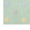 Bio koberec kusový, ručně tkaný Tricolor Stars Soft Mint | Vícebarevná