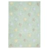 Bio koberec kusový, ručně tkaný Tricolor Stars Soft Mint | Vícebarevná