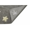 Bio koberec kusový, ručně tkaný Tricolor Stars Grey-Blue | Šedá;Vícebarevná