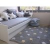 Bio koberec kusový, ručně tkaný Tricolor Stars Grey-Blue | Šedá;Vícebarevná