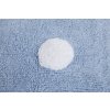 Bio koberec kusový, ručně tkaný Polka Dots Blue-White | Modrá