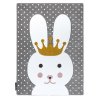 Dětský kusový koberec Petit Bunny greyšedá | šedá
