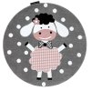 Dětský kusový koberec Petit Dolly sheep grey kruhšedá, růžová | šedá, růžová