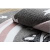 Dětský kusový koberec Petit Pony grey kruhrůžová | růžová