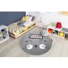 Dětský kusový koberec Petit Cat crown grey kruhšedá | šedá