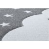 Dětský kusový koberec Petit Cloud stars greyšedá | šedá