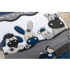 Dětský kusový koberec Petit Farm animals bluemodrá | modrá