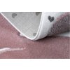 Dětský kusový koberec Petit Flamingos hearts creamrůžová | růžová