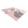 Dětský kusový koberec Petit Flamingos hearts pinkrůžová | růžová