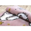 Dětský kusový koberec Petit Elephant stars pink kruhrůžová | růžová
