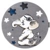 Dětský kusový koberec Petit Elephant stars grey kruhšedá | šedá
