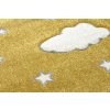 Dětský kusový koberec Petit Moon with clouds goldžlutá | žlutá