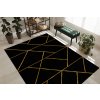 Kusový koberec Emerald geometric 1012 black and goldčerná | černá