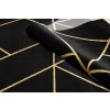 Moderní kusový koberec Emerald geometric 1012 black and goldčerná | černá