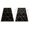 Moderní kusový koberec Emerald geometric 1012 black and goldčerná | černá
