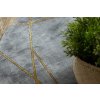 Moderní kusový koberec Emerald 1022 grey and gold kruhšedá | šedá