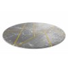 Kusový koberec Emerald geometric 1012 grey and gold kruhšedá | šedá