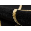 Moderní kusový koberec Emerald geometric 1012 black and gold kruhčerná | černá