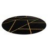Moderní kusový koberec Emerald geometric 1012 black and gold kruhčerná | černá